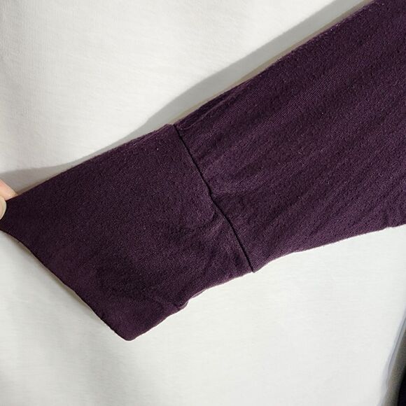 41 Hawthorn Tunic Top Medium Queensland Dolman Sleeve Knit Purple 3/4 Sleeves - Picture 6 of 9